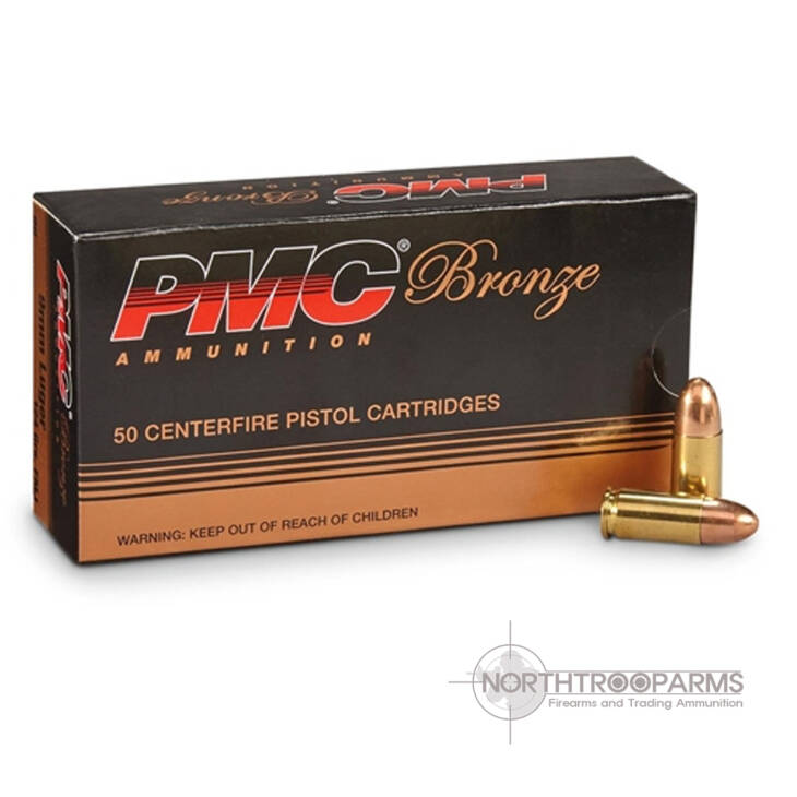 PMC 9A Bronze 9mm Luger Ammo 115 Grain FMJ Ammo